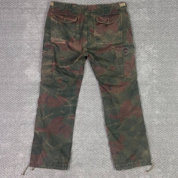 Polo Ralph Lauren Reversible Orange Camo Cargo Pants Mens 35 x 30 Measures 37x29 - Picture 5 of 16